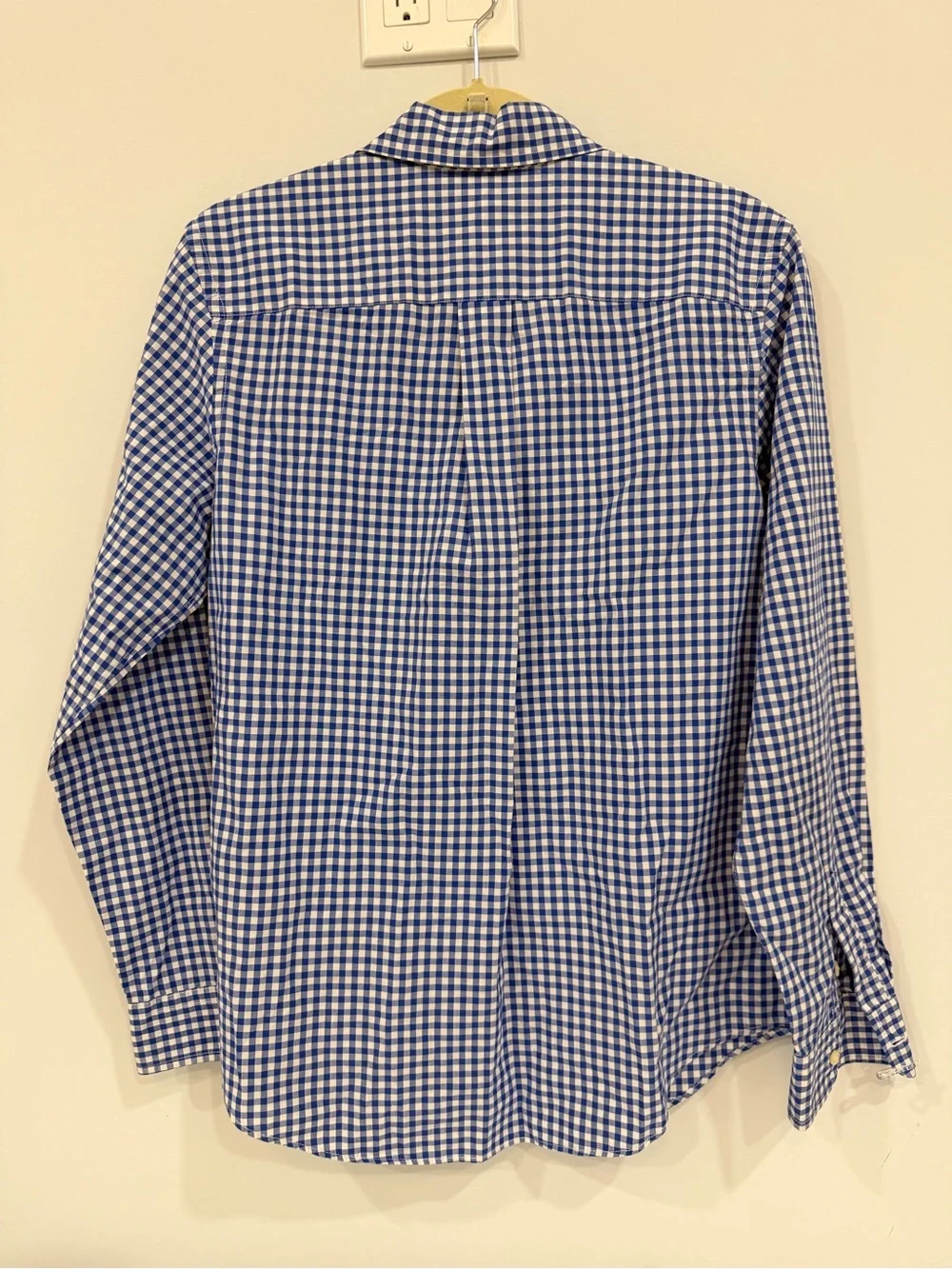 Ralph Lauren Blue and White Gingham Button-Down Shirt
